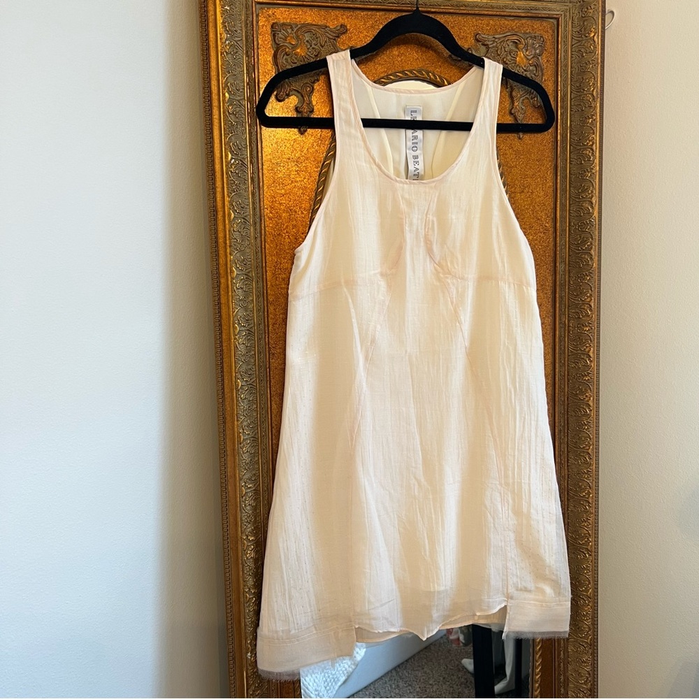 Light Blush Cream slip mini dress Lingerie style